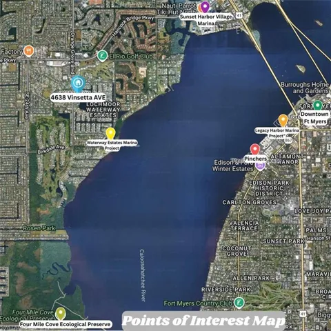 Points of Interest Map | Direct Gulf Access (NO BRIDGES)