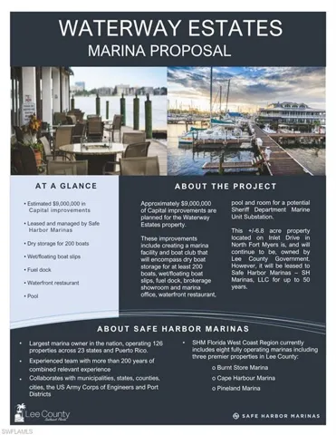 Waterway Estates Marina Project (located within this neighborhood)