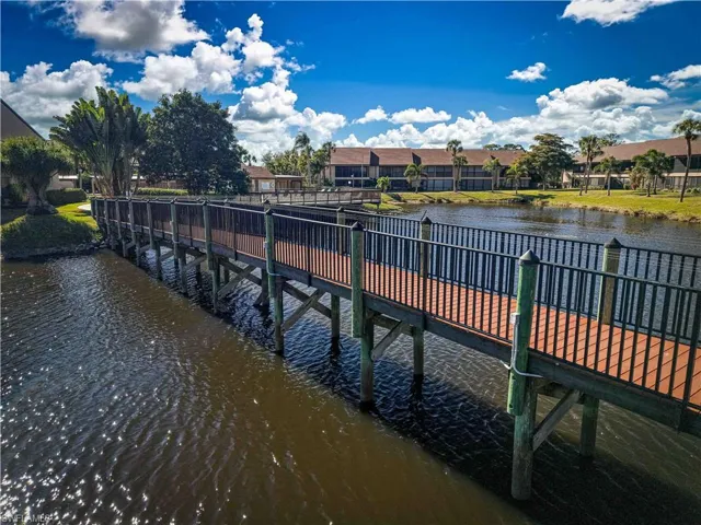 Dock with a water view