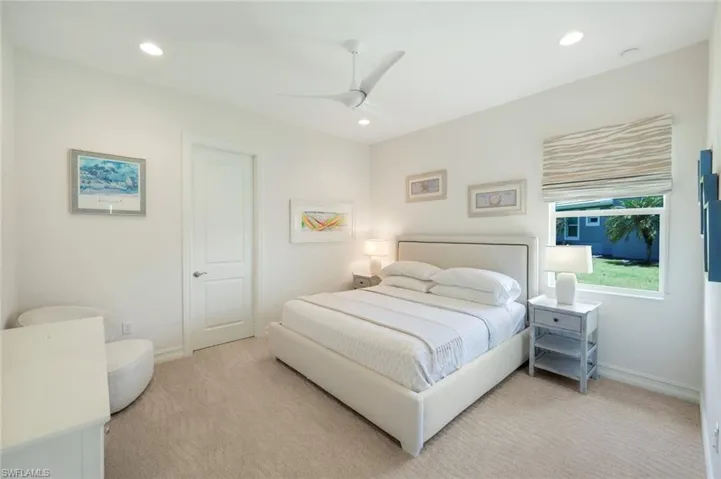 Comfortable guest bedroom with ample closet and en suite bath