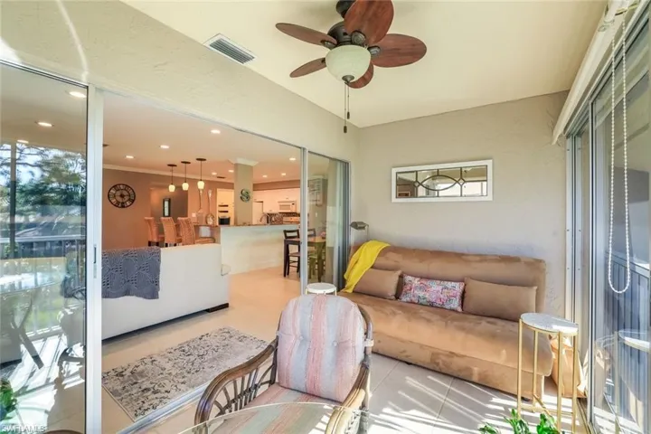 Air-conditioned space off of the open Living area