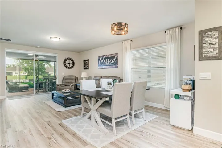 Open concept living/kitchen/dining.