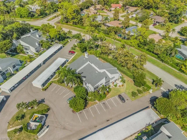Aerial view of residential area
