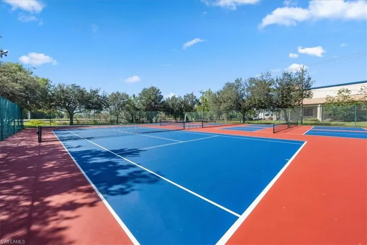 View of tennis court