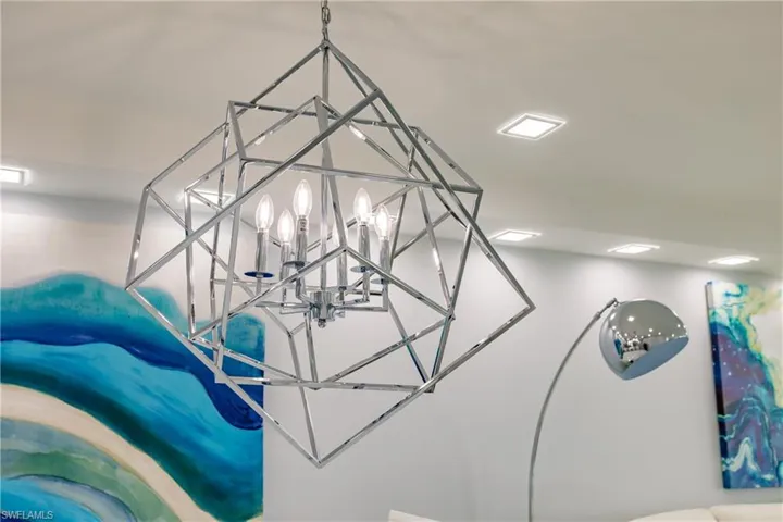 Detailed view of hanging lights