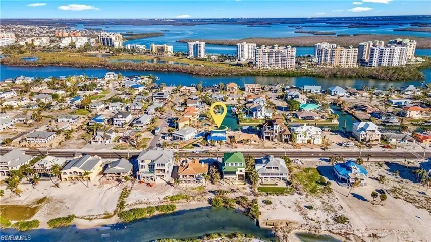 View of urban area with a nearby body of water