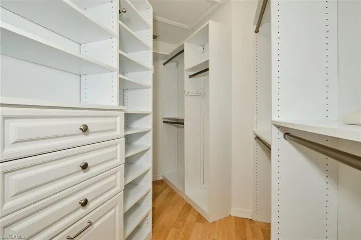 Primary bathroom includes locking jewelry drawers