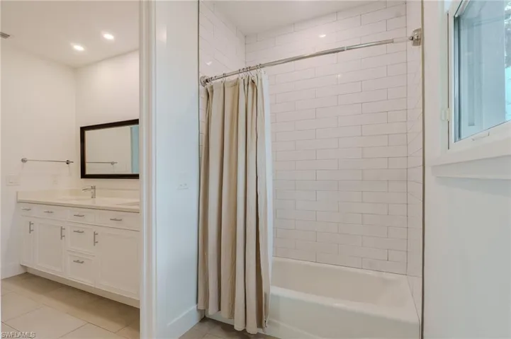 The pocket sliding door enhances privacy w/o taking up space