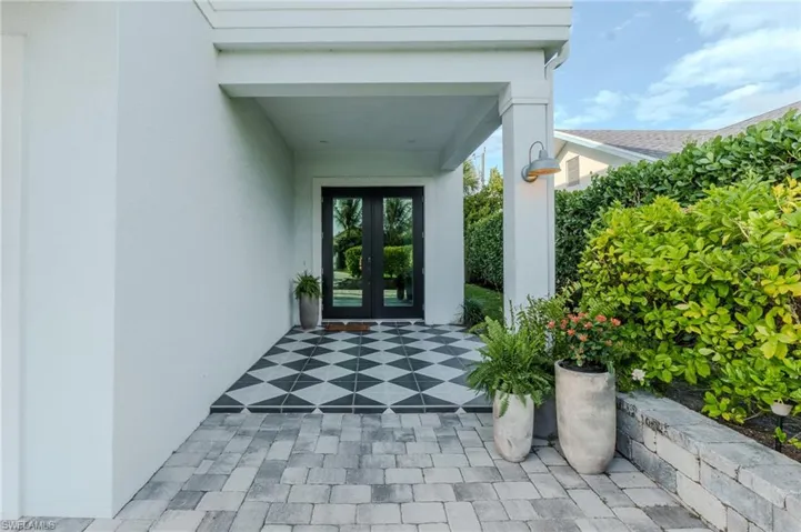 Stylishly tiled entrance enhances that luxury feel