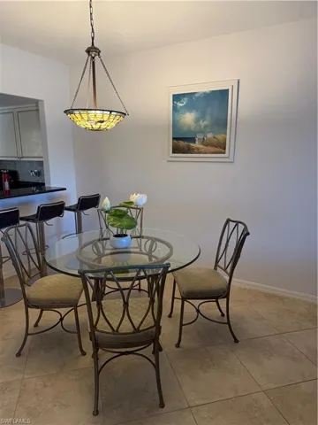 Dining space with baseboards