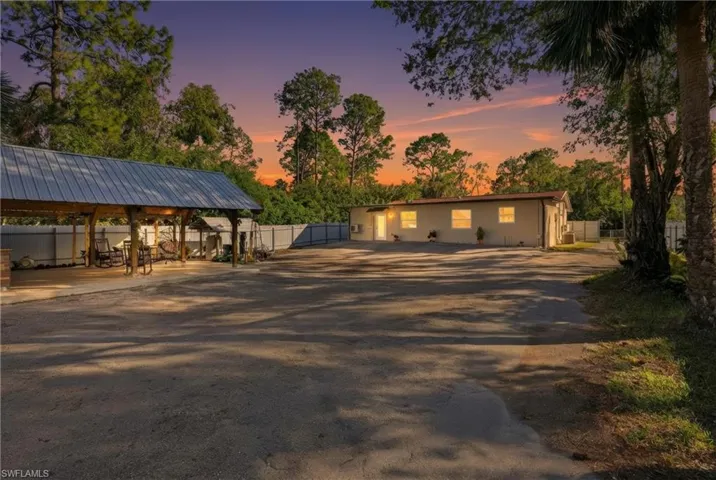 View of front of home with a metal roof