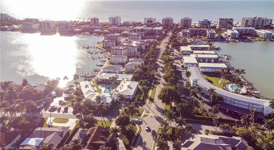 View of urban area with a nearby body of water