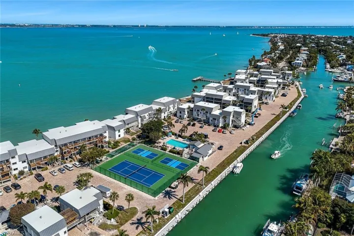 Bird's eye view of a large body of water
