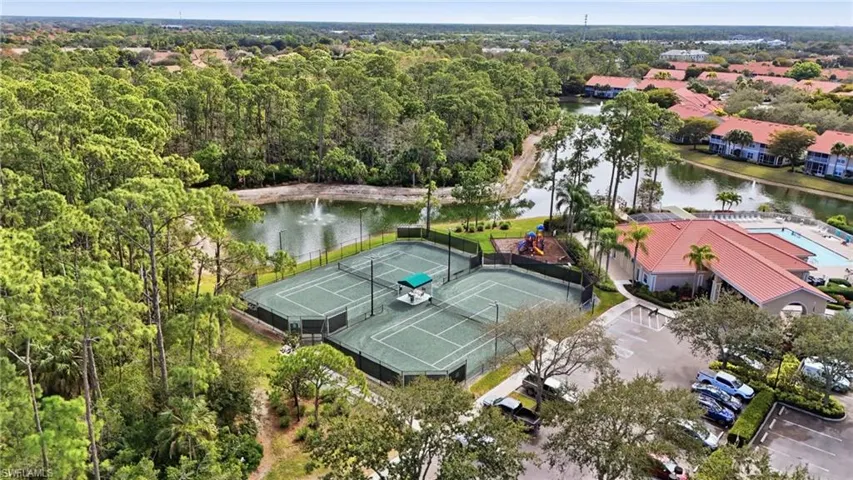 Drone / aerial view of a large body of water