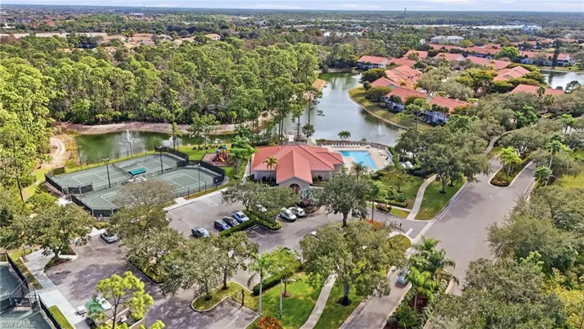 Drone / aerial view of a nearby body of water