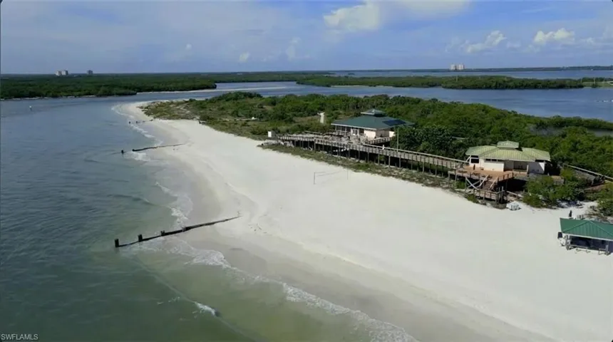 Drone / aerial view of extended coastline