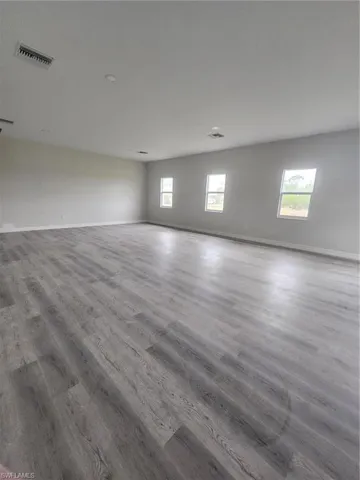 Spare room with wood-type flooring