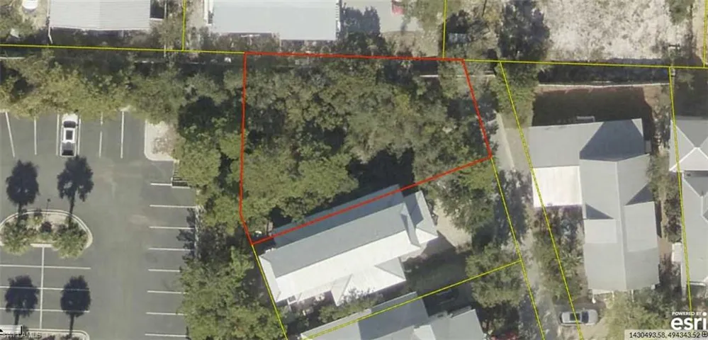Aerial Property Map. Illustrating the property boundaries and surrounding structures