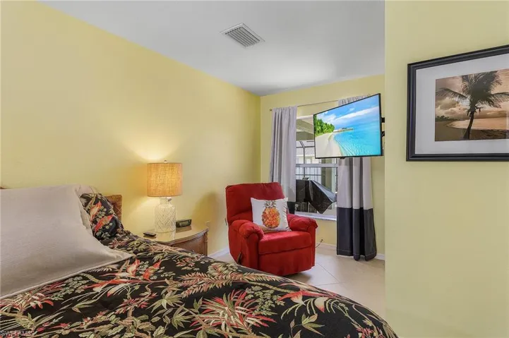 View of tiled bedroom