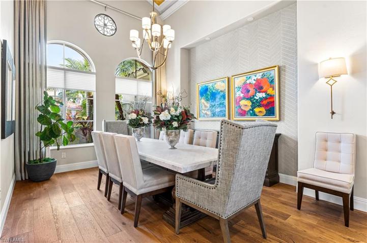De Chateau Wood Flooring, Custom Hand Painted Domed Ceiling, Bay Windows