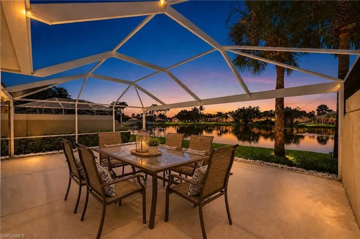 Virtually staged with patio furniture.