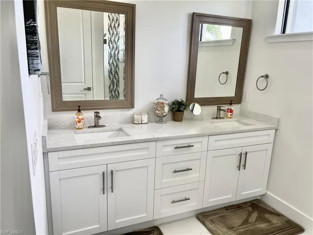Bathroom featuring vanity