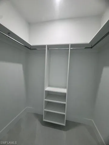 View of walk in closet