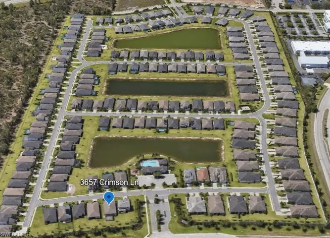 Aerial view of community
