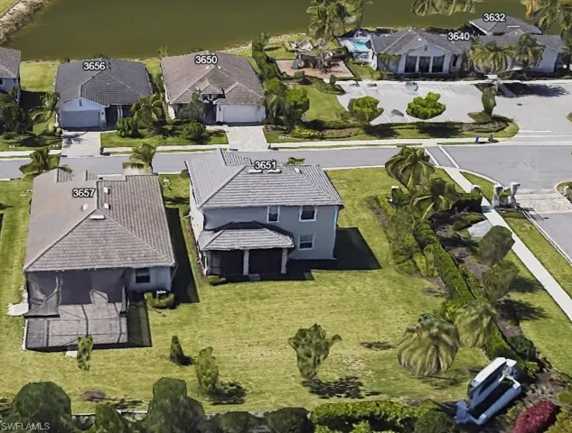 Aerial view from behind the property