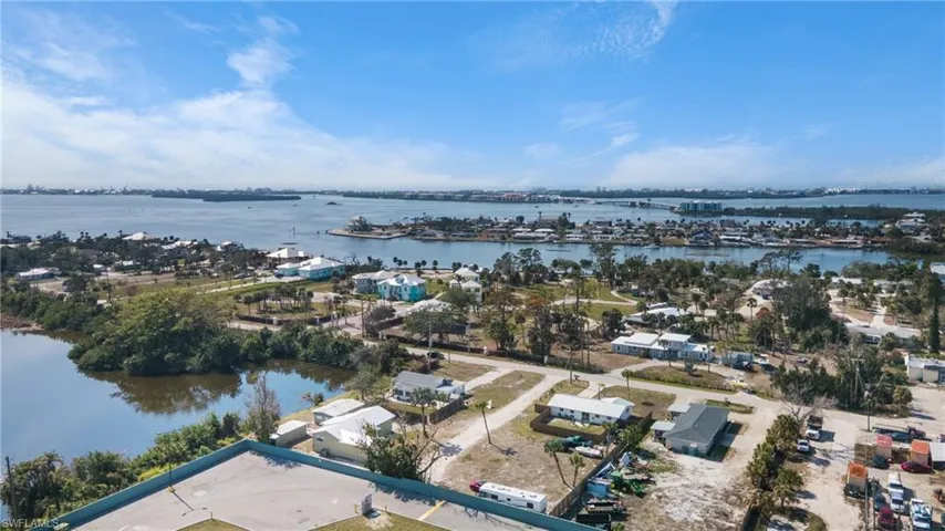 Drone / aerial view of a large body of water