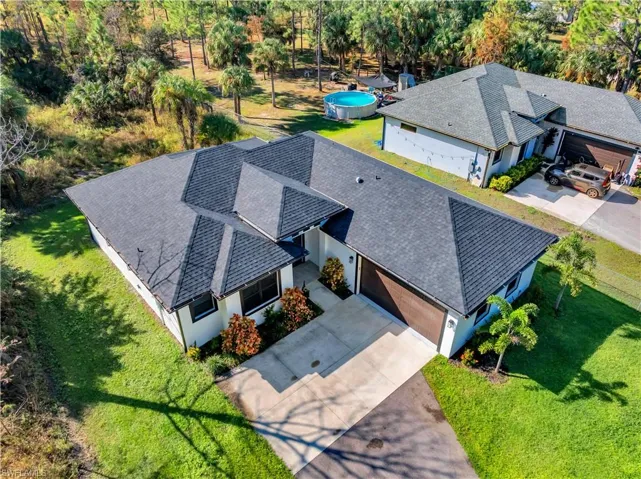 Aerial view of property and surrounding area