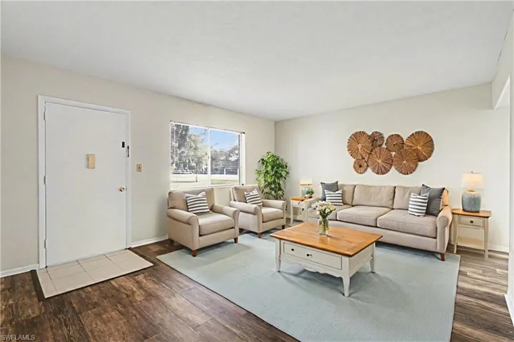 Virtually staged living room