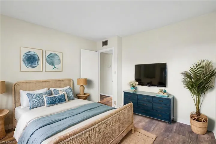 Virtually staged Bedroom