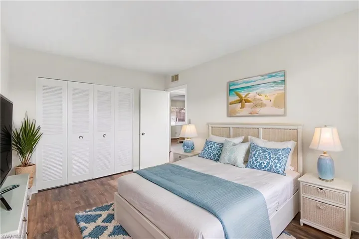 Virtually staged Bedroom