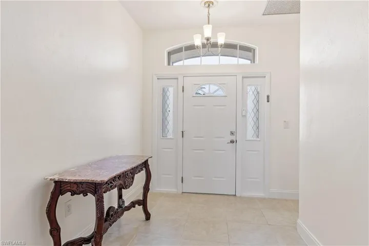 View of tiled foyer entrance