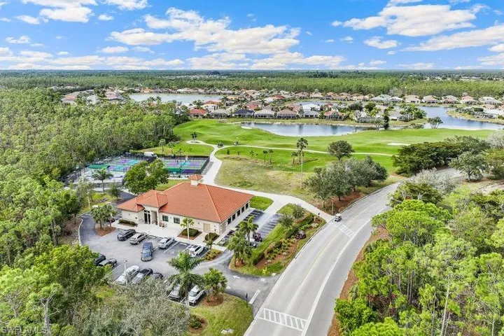 Birds eye view of fitness center building