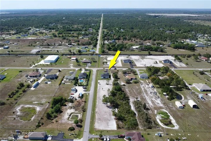 Birds eye view of property