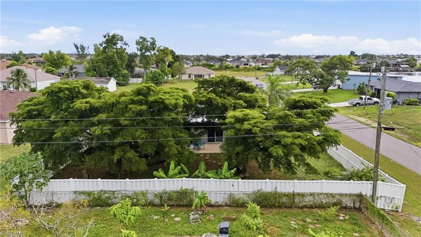 Aerial view of residential area