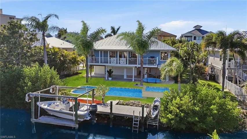 Room for a pool - virtual staged pool overlooking the water