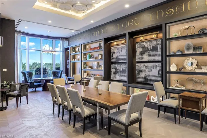 Impeccable design features throughout the building.