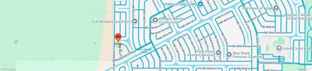 Location Map. Indicating the geographic position of the property within its neighborhood context