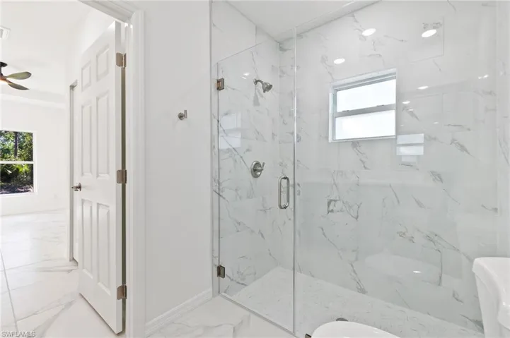 Bathroom with walk in shower