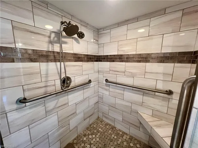 Primary Bathroom with large tiled walk in shower