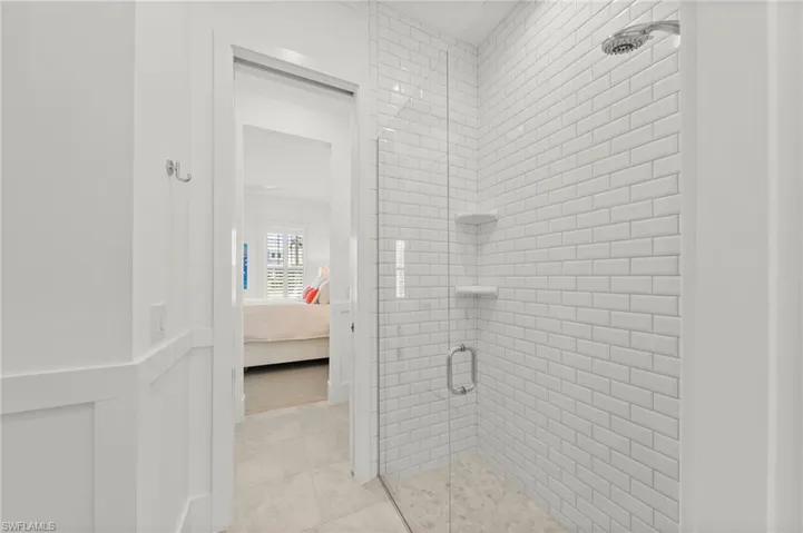 Ensuite bathroom with a shower stall