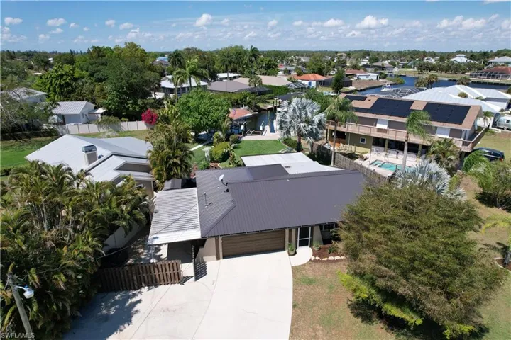 Aerial view of residential area
