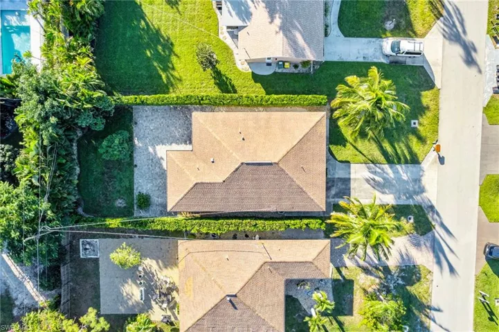 Bird's eye view of a pool