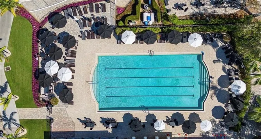 Drone / aerial view of The Club pool