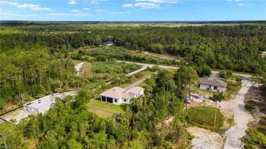 Birds eye view of property featuring a view of trees