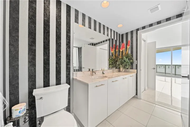 Marble Tiled Floors and Recessed Lights