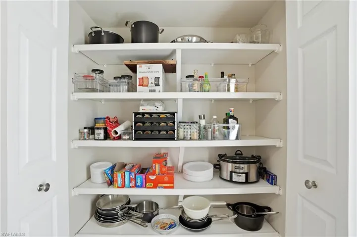 wooden custom made pantry shelving